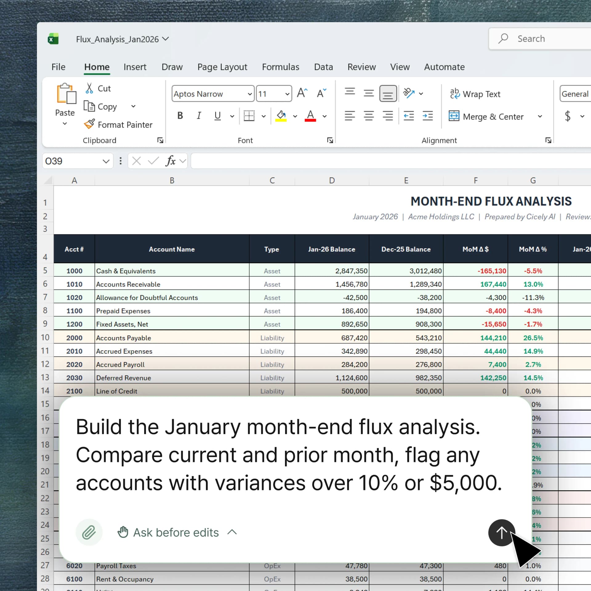 Flux Analysis and Reporting